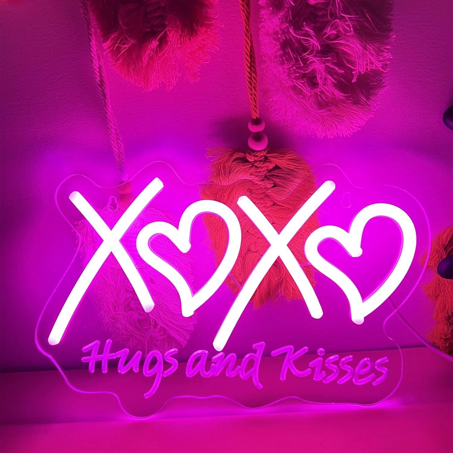Neon Sign Party - لافتة نيون XOXO مع عبارات 