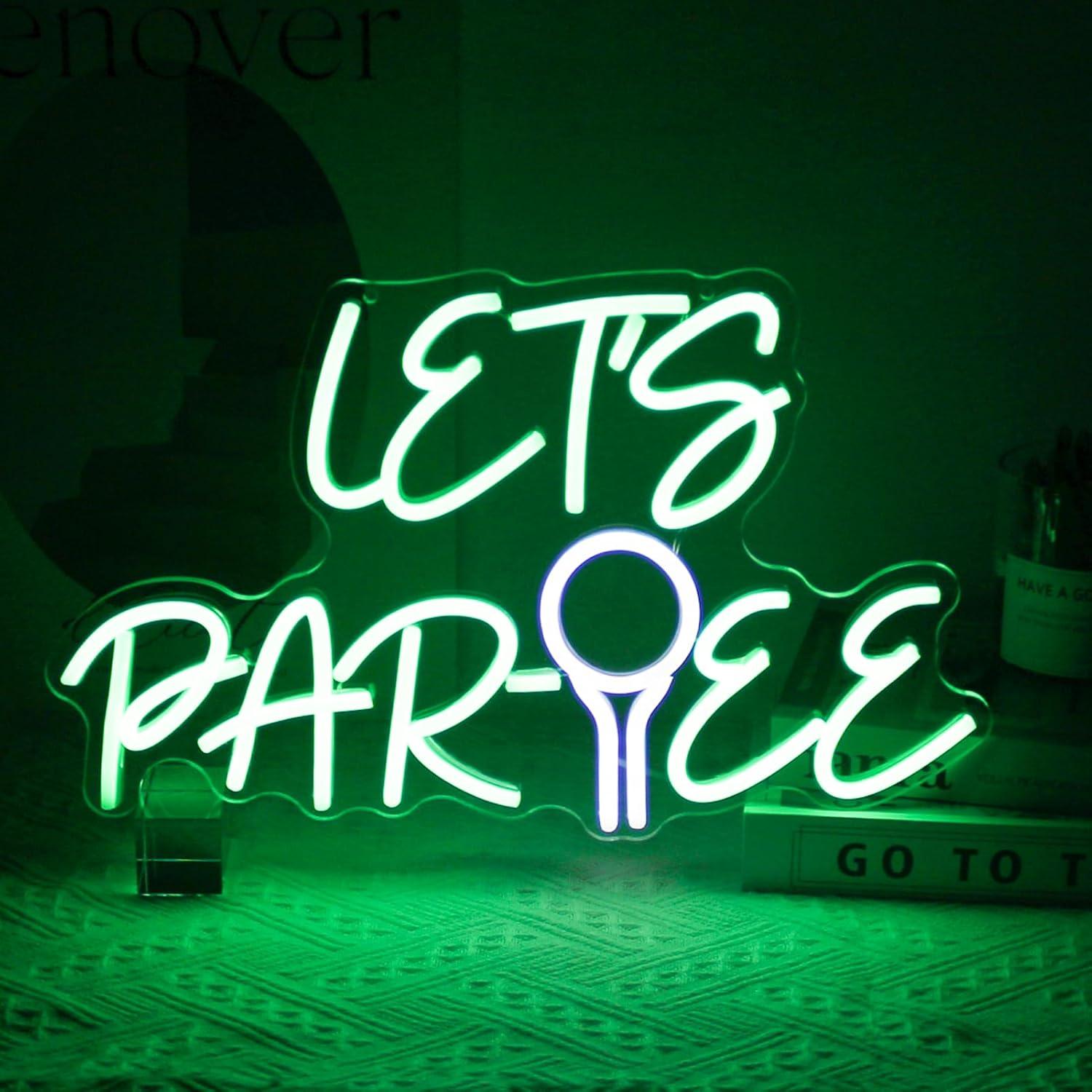 Neon Sign Party - Let's Par Tee لافتة نيون على