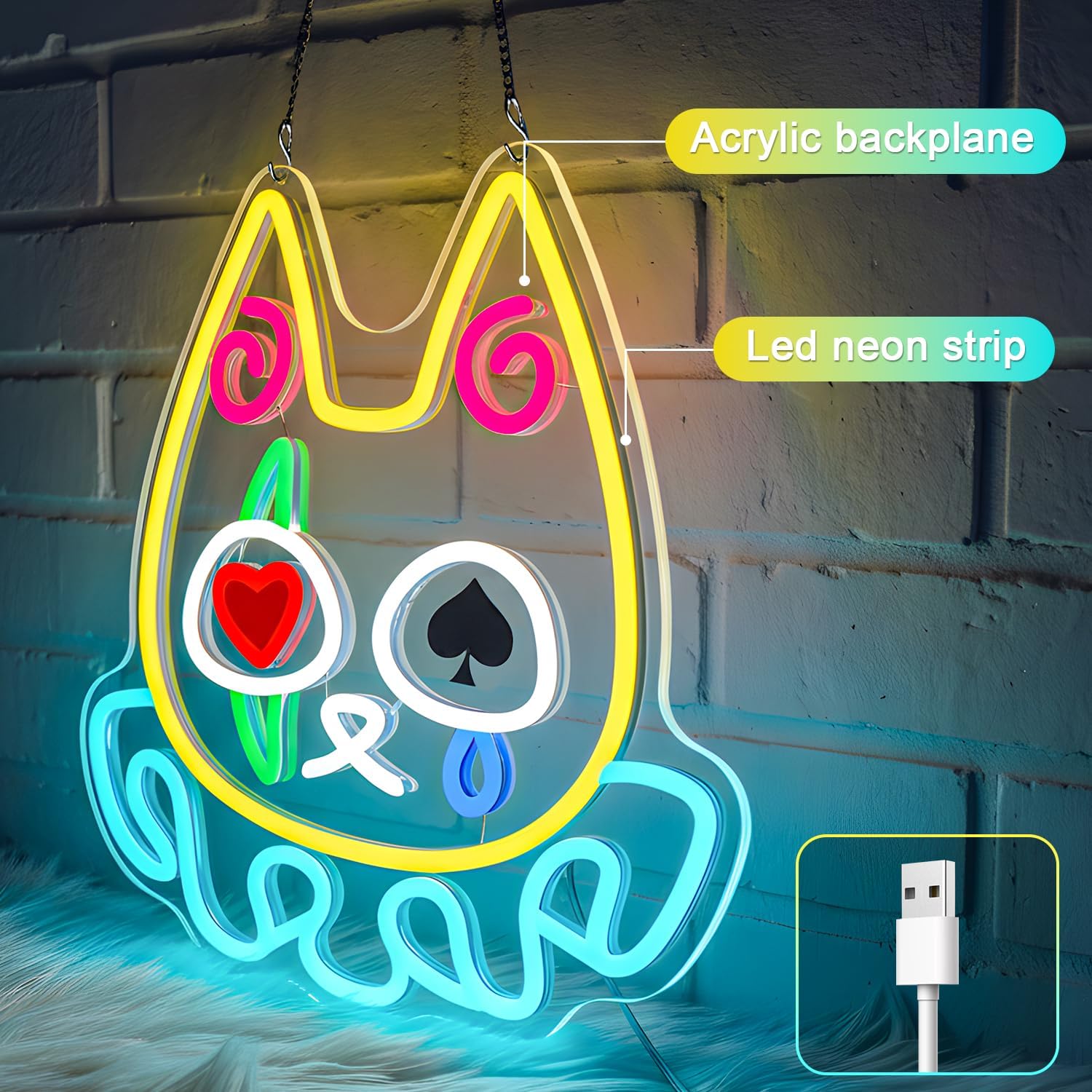 لافتة نيون LED على شكل قطة مهر - مراجعة Neon Sign Party وسعره