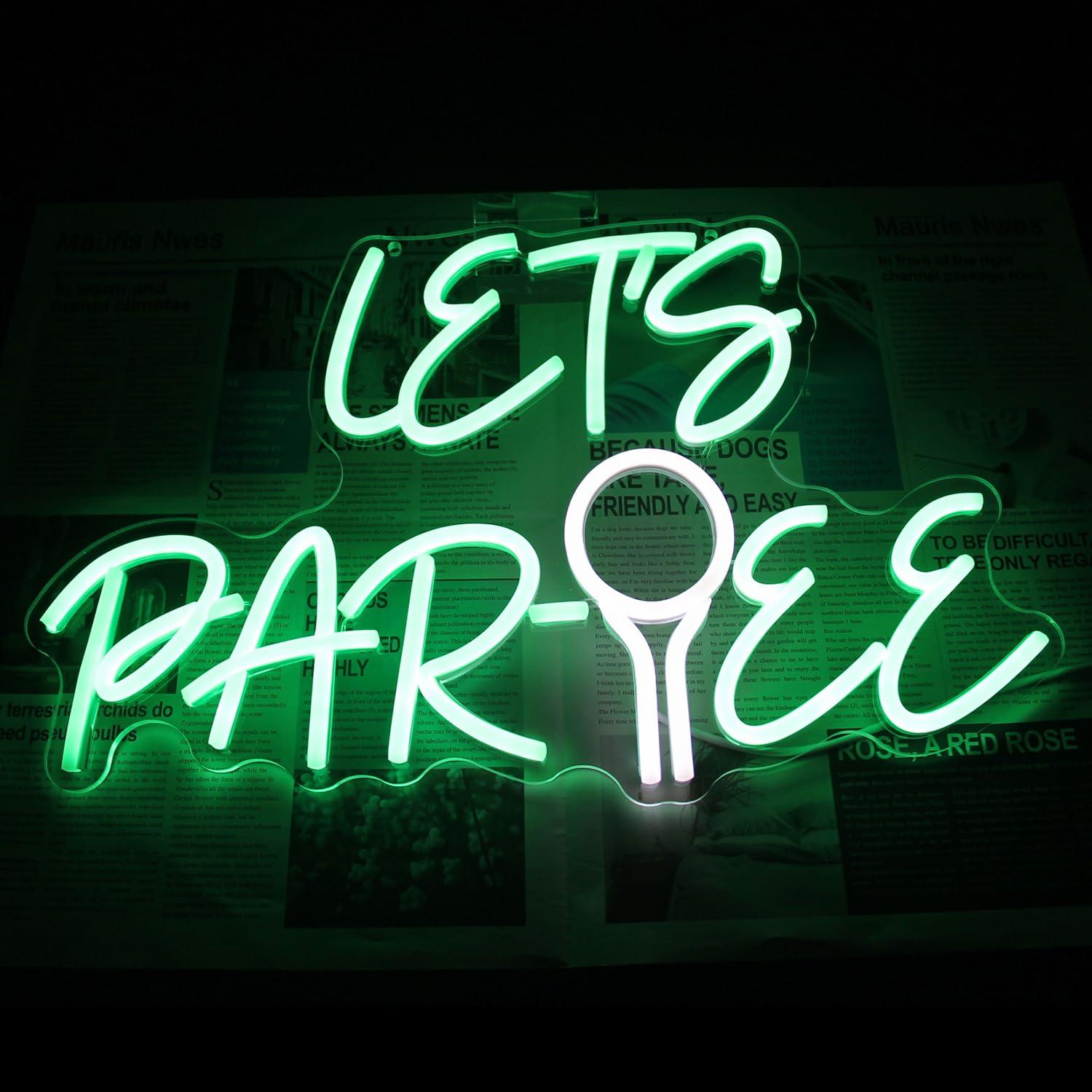 Let's Par Tee لافتة نيون على ش - مراجعة Neon Sign Party وسعره