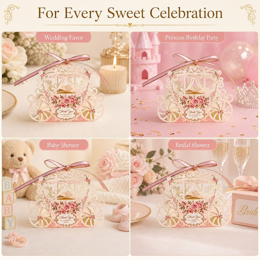 10 قطع من صناديق الحلوى المجوف - مراجعة Event Party Box وسعره