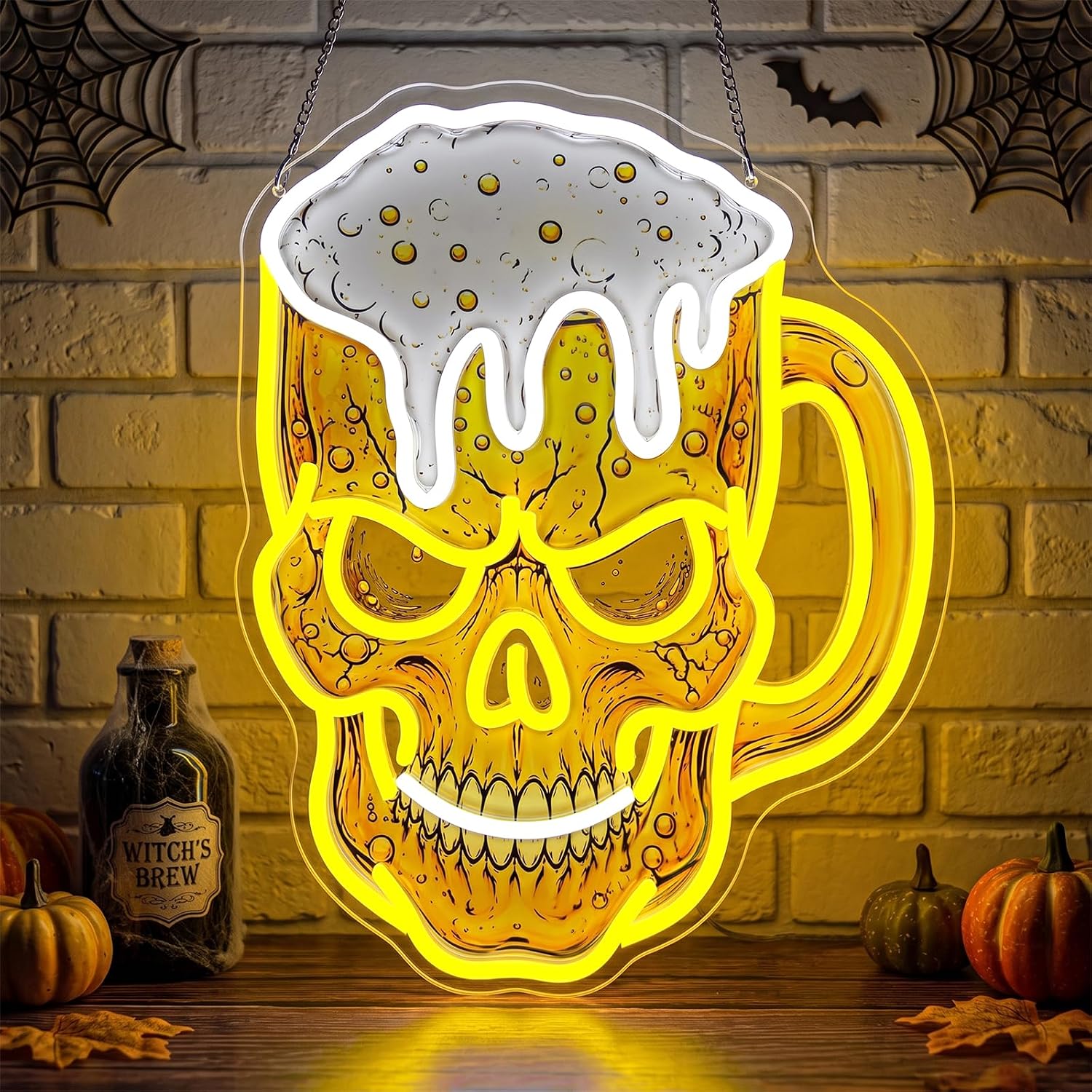 لافتة نيون على شكل جمجمة، مصبا - مراجعة Neon Sign Party وسعره