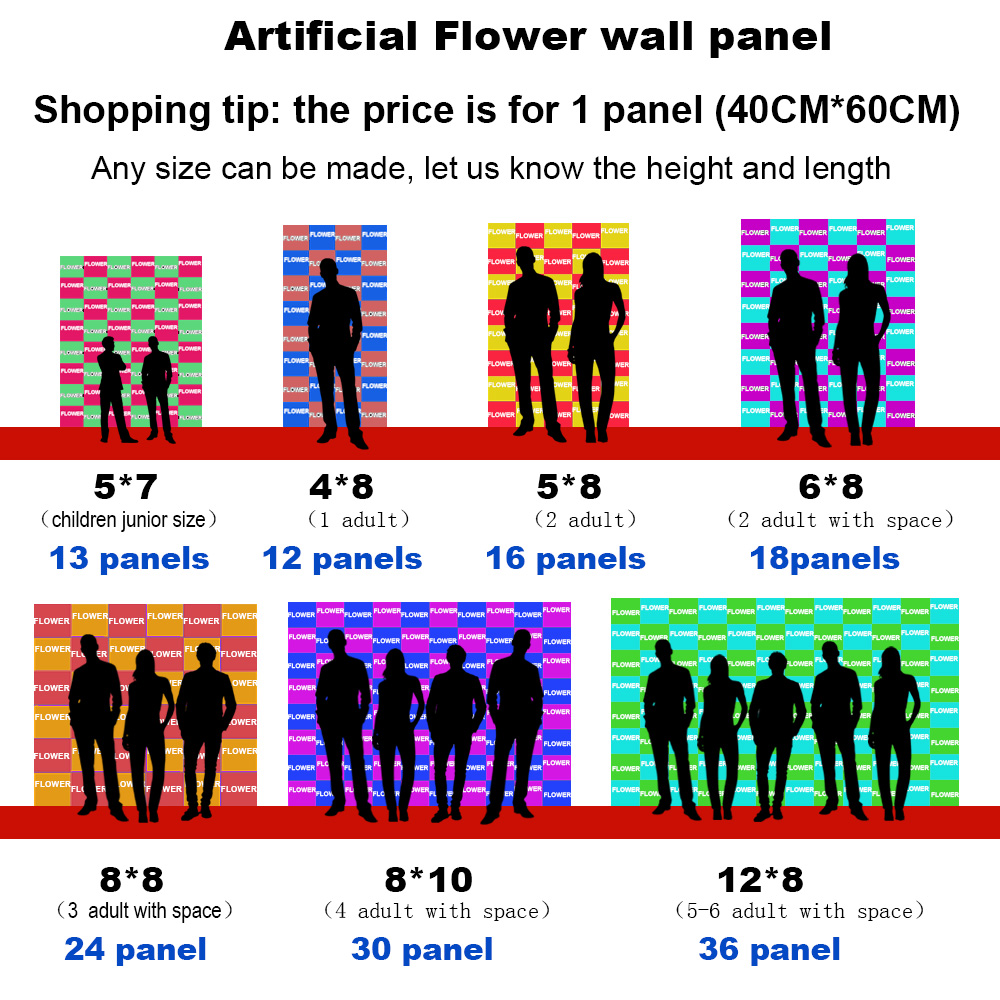 15.7*23.6 بوصة نبات اصطناعي ال - مراجعة Flower Wall Panel وسعره